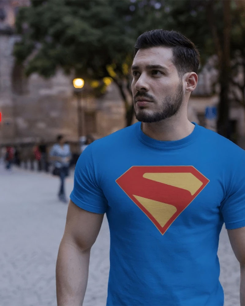 Camiseta azul hombre – Logo Superman | Edición 2025 - Imagen 3