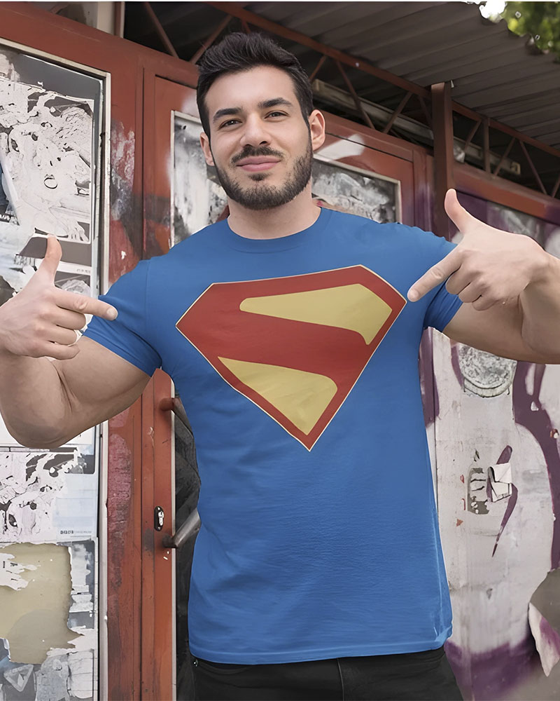 Camiseta azul hombre – Logo Superman | Edición 2025 - Imagen 4