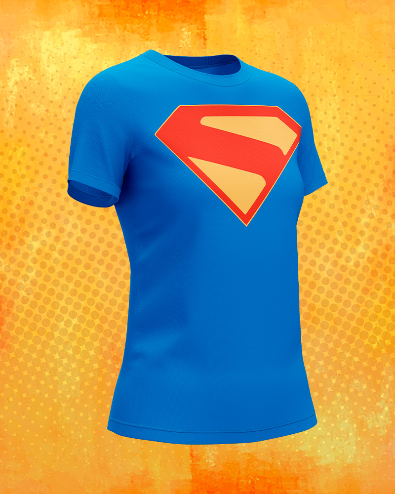 Camiseta azul mujer – Logo Superman | Edición 2025